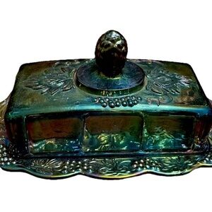 Indiana Glass Iridescent Butter Dish